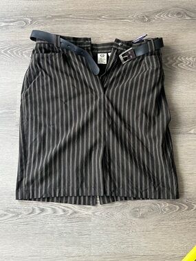 Vintage Yessica Black Pinstripe Pencil Skirt